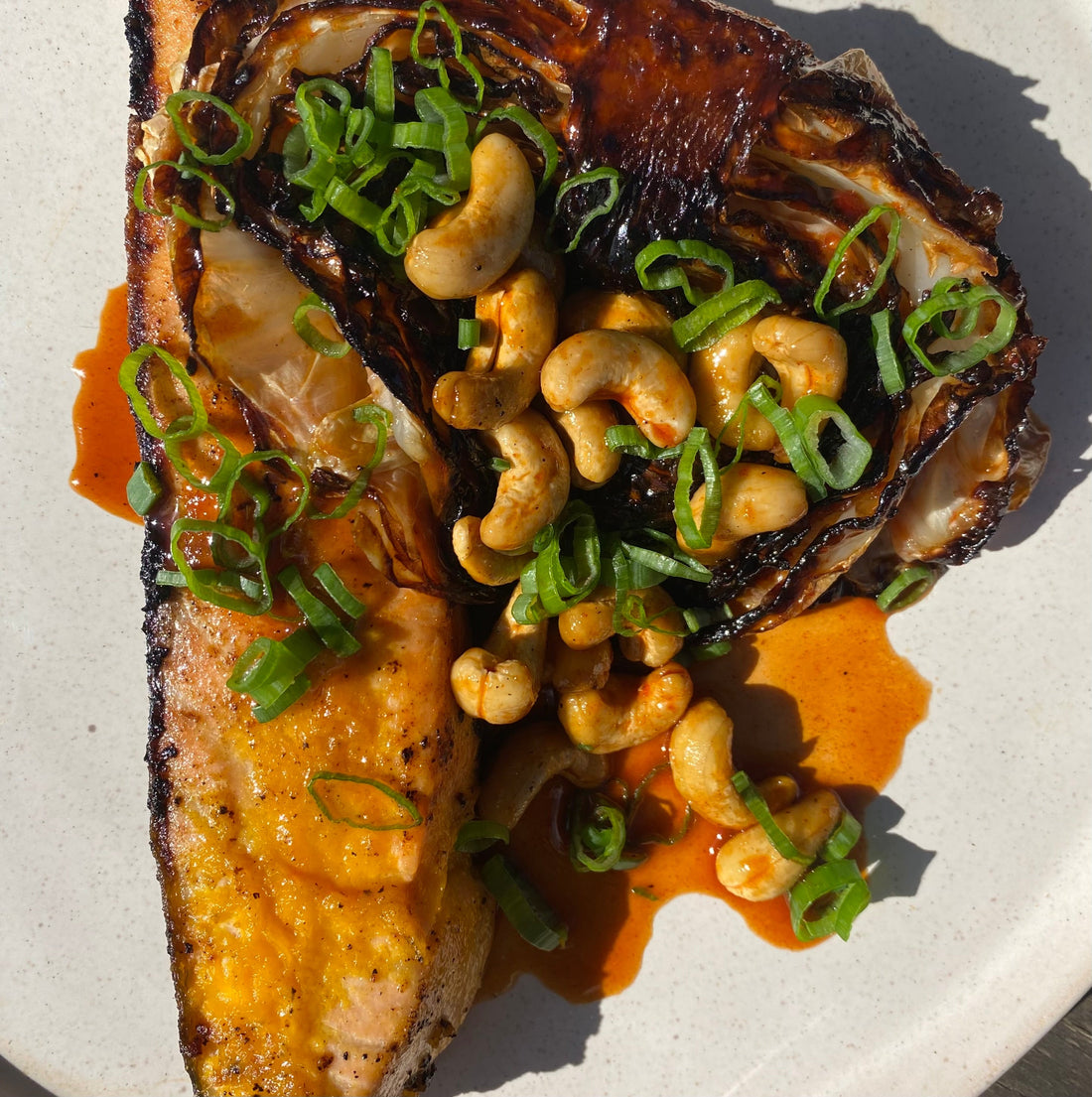 Pickled Ginger Pan Seared Salmon